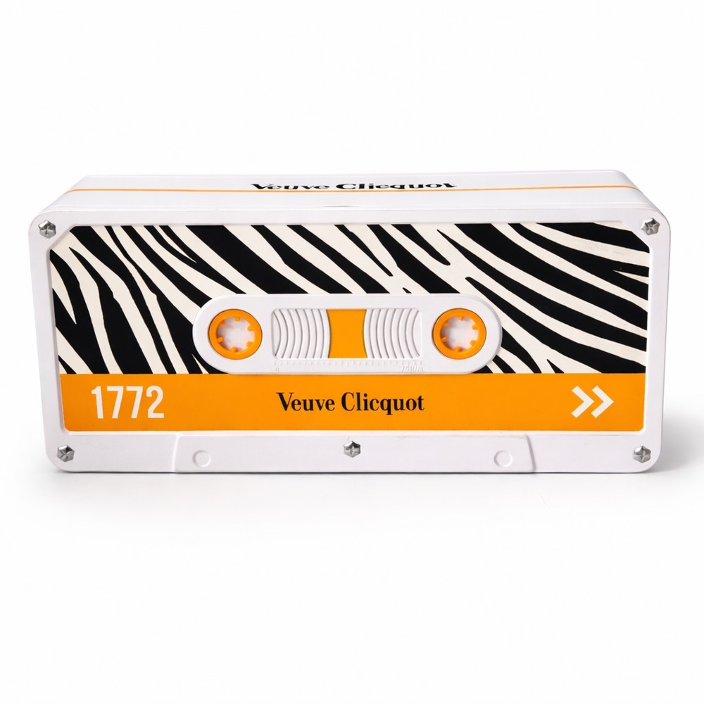 Veuve Clicquot 1772 Retro Chic Zebra Cassette Tape Tin Box ONLY